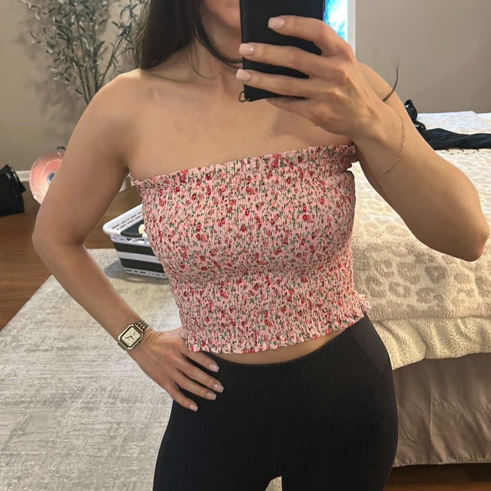 AFRM floral tube top